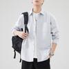 Nova Camisa Japonesa Retro Simples Masculina Primavera Versátil Solta Confortável Casual Americana de Primavera Moda