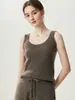 100% Cachemira Pura Otoño Nuevo Estilo Camisola de Punto Chaleco Delgado para Mujer Suave Capa Interior Capa Base Suéter
