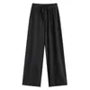 Pantalones de Mujer de Cintura Alta de Pierna Ancha con Efecto Plisado, Largo hasta el Suelo, Verano Holgados, Adelgazantes, Pantalones Deportivos Casuales, Talla Grande 100 kg