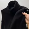Chaleco polar para hombre, chaleco informal con hombros descubiertos, chaqueta cálida de polar para primavera y otoño, serie japonesa