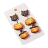 Europa y Estados Unidos transfronterizos nuevos 3 piezas creativos de madera divertidos graciosos calabaza gato negro Halloween aretes traje de cartón