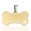 Colgante Venta al por Mayor Hueco Pata de Perro Forma de Hueso Transfronterizo Acero Inoxidable Placa de Mascota Colgante Logotipo de Mascota Grabado Placa de Perro