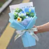 Flores de Lã Tricotadas, Produtos Acabados de Rosa, Flores Pufes, Buquês de Girassol, Flores de Mão, Flores de Coração, Presentes, Desejos de Aniversário