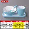  Vajilla creativa de imitación de porcelana nórdica, vajilla de melamina para hotel, juego de mesa comercial de dos colores, juego de cuatro piezas: tazón, plato, taza, palillos