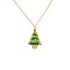 Collar con diseño creativo de alce, muñeco de nieve y campana, con dibujos animados de Europa y América, ideal como regalo para mujer.