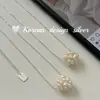 Estilo Coreano Ins Diseño de Nicho Joyería Collar de Perlas de Maíz de Plata de Ley S925 Blanco Fresco Luz de Luna