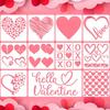 Plantilla de pintura transfronteriza para el Día de San Valentín con temática de Love Hollow, herramienta de pulverización, tablero de dibujo creativo DIY, comercio exterior