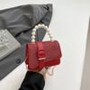 Estilo Coreano Lantejoula Pérola Moda Nova Primavera Casual 2025 Nova Moda Simples Ombro Transversal Portátil Pequena Bolsa Quadrada