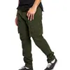2025 Estación Independiente Transfronterizo Verano Nuevo Holgado Monos para Hombre Pantalones Europeos y Americanos Cordón Múltiples Bolsillos con Solapa Pantalones Rectos Pequeños