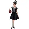 Vestido de Verano para Niña, Pequeño Vestido Negro Estilo Hepburn, Ajustado, Versión Delgada, Nuevo Vestido Chal Infantil de Moda 2026 para Niños Mayores