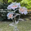 Flores de Amapola Artificiales de Venta Caliente Transfronterizas, Flores de Malla de Alambre, Accesorios de Decoración para Escenas Exteriores, Flores Artificiales de Malla de Alambre para Decoración de Bodas