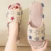 Zapatillas de lino y algodón para primavera, casa de huéspedes, hotel, interior, hogar, piso, antideslizantes, para hombre y mujer, suela suave EVA, fabricantes mayoristas, parejas