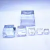 Bola de Vidro de Cristal Transparente de 80mm com Base de Madeira Base Dupla Giratória Bola de Cristal Atacado Quadrado Trapezoidal