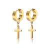 Venta rápida transfronteriza aretes mixtos hoja cono puntiagudo colgante triángulo aretes de cruz aretes de hebilla para la oreja neutros superventas