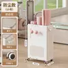 Cesta de Almacenamiento para Esterillas de Yoga con Ruedas, Organizador de Herramientas a Prueba de Polvo para Esquinas, Caja de Almacenamiento para Equipamiento de Gimnasio