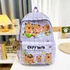 Mochila Escolar Capivara Grande Capacidade para Alunas do Ensino Fundamental II e Ensino Fundamental Mochila Casual Cartoon Fofo de Capivara