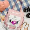 Melti bolso cruzado con nombre conjunto mochila escolar para hombres y mujeres estudiantes de secundaria y preparatoria toman clases de recuperación y estudian mochila de un hombro bolso