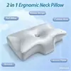 Almohada viscoelástica con forma de mariposa de comercio exterior, almohada de espuma viscoelástica de rebote lento, almohada de soporte cervical con forma de mariposa, almohada con forma de cuerno, hecha a medida para Amazon