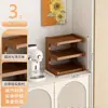 Estante de Almacenamiento Portavasos de Mesa, Estante Estrecho Pequeño para Tazas de Té de Encimera de Mesa de Comedor, Portavasos de Doble Capa, Estante de Almacenamiento para Juego de Té de Escritorio