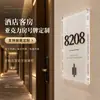 Placa de Número de Quarto de Hotel Acrílico Processamento Personalizado Placa de Porta de Quarto Sinalização Projeto de Engenharia Produção em Lote Fabricante