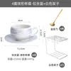 Juego de tazas de café de cerámica con forma de huevo para uso doméstico, taza de té de la tarde de capuchino simple para latte art de lujo ligero