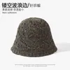 Sombrero de pescador de punto hueco estilo coreano para mujer, transpirable y adelgazante, adecuado para primavera y verano, protector solar, sombrero tipo cubo versátil estilo japonés