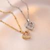 Collar para Mujer, Estilo Japonés y Coreano, Forma de Corazón, Diseño Dinámico, Collar Corazón del Océano, Nuevo Diseño de Moda, Cadena para Clavícula con Forma de Corazón