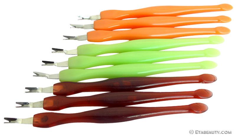 美容不锈钢死皮叉厂修甲边缘角质V型推美甲工具