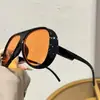 Gafas de sol de moda con montura grande para mujer, Nuevas gafas retro europeas y americanas tipo sapo para caras grandes, Aspecto adelgazante, Gafas de sol con protección UV y antirreflejos para hombre