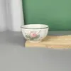Red de internet color bajo vidriado creativo vajilla de cerámica china cuenco Fuli cuenco de arroz cuenco de cerámica para fideos para el hogar cuenco para comer de estudiante