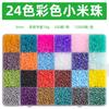 24 Compartimentos Cuentas Redondas Mate 3mm Cuentas de Miyuki Caja Mixta DIY Joyería Intelectual con Cuentas para Niños Accesorios para Collares Cuentas Sueltas