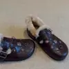 Moda Coreana Tendencia Elegante Sin Espalda Slip-on Birkenstock Zapatos Individuales 2026 Otoño/Invierno Zapatos de Piel de Gema