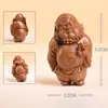 Peça de mão de madeira esculpida feita de madeira de azinheira atingida por raio, artesanato em madeira para manuseio e polimento, item de artesanato em madeira, pequeno presente Pixiu