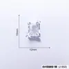 Nova Manicure Joias de Zircônia Pingente de Borboleta Corrente Coração de Diamante Grande Gravata Borboleta Pilha de Diamantes Acessórios de Unha Usáveis com Diamantes