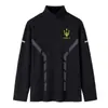 Sudadera de manga larga con cuello alto medio Derong Camiseta para hombre Otoño e Invierno Versátil Moderna Casual Sudadera con Chaqueta como Capa Base