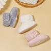 Zapatos de Invierno para Bebé de 0-1 Año, Suela Suave, Forro de Felpa, Zapatos Unisex para Recién Nacidos Pre-Caminantes, Venta al por Mayor, Forro de Felpa y Espesos