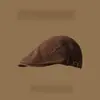 Gorra Plana de Color Liso Versátil Estilo Coreano Estilo Versátil Cuadros para Mujer Verano Ala Ancha Adelgazante Facial Protección Solar Sombrero Parasol Cabeza Grande