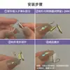 Pendientes de clip para oreja, convertidor de espiral antimosquitos, invisibles, indoloros, sin orejas, para mujer, con clip en espiral, con clip triangular, accesorios
