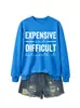 Sudadera de moda casual para mujer de otoño e invierno, costosa y difícil, estación independiente de deseos de Amazon