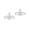 Pendientes de Plata de Ley S925 para Mujer Nicho Gama Alta Estilo Frío Lujo Accesible Reina Madre Saturno Pendientes de Diamante Fino Joyería