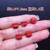 Accesorios de Cuentas de Barril Doble de Loto Rojo de Alto Contenido Natural, Cuentas para Pulsera de Loto, Cuentas de Tambor Vintage de Loto para DIY