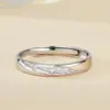 Anillos de Pareja de Estrella de Cuatro Puntas de Plata de Ley S925, un Par de Anillos de Estrella Estilo Coreano con Textura de Hielo Triturado, Anillos Ajustables de Nicho al por Mayor