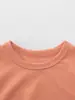Camiseta de Algodón Lisa de Manga Corta para Niños, Estilo Deportivo de Verano, Cuello Redondo, Corte Holgado, Amigable con la Piel, Top de Moda para Niños Pequeños