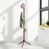 Cabide de Madeira Maciça de Chão para Quarto Cabide de Roupas para Quarto Cabide de Roupas Doméstico de Poste Único Moderno Simples Cabide de Bolsa