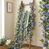 Enredadera de rosas artificial, enredadera de rosas de decoración para el hogar transfronteriza, enredadera de rosas artificial para decoración de arreglos exteriores