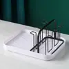 Estante para tazas estilo chino, estante de almacenamiento para tazas, estante colgante para tazas de vidrio, estante para tazas de té boca abajo, estante para vasos de agua de sala de estar