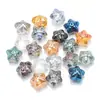Colgante de cristal de vidrio brillante de colores con forma de estrella de mar de cinco puntas de 18 mm, accesorios para joyería DIY, accesorios para pendientes y collares