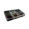 Bandeja de Rejilla Acrílica Transparente Engrosada Bandeja de Almacenamiento Caja de Almacenamiento para Cuentas Sueltas Accesorios para Joyería Caja de Almacenamiento para Cuentas Budistas Caja de Exhibición