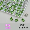 Cristais de rocha mistos alternativos K9 6*8mm cinco fileiras grandes alta transparência lote inteiro fundo pontudo brilhante strass de vidro strass para nail art DIY