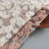 Tecido Vazado com Bordado Floral Tridimensional em Estoque para Roupas Infantis, Vestidos, Vestidos de Noiva, Bolsas, Sapatos e Chapéus